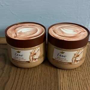 NWT Set of 2 Dove Body Scrub in Brown Sugar